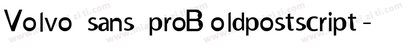 Volvo sans proBoldpostscript字体转换